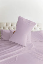 Queen Sheets Set 6 Piece - Includes 4 Pillowcases - Bed Sheets Queen Size - Soft Hotel Luxury Bedding - Cooling, Comfy & Breathable - 1 Flat & 1 Fitted & 4 Pillowcases w/ Deep Pockets - Light Lavender