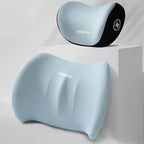 Car Seat Back Support and Car Neck Pillow Kit, Ergonomic Design headrest Lumbar Support for Neck Back Pain Relief Improve Sitting Posture (Blue), Blur