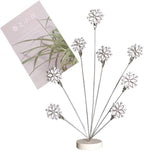 8-Branch Family Tree Picture Frame Holder, Card Photo Clips Holder Desk Stand for Memo Paper Note Photo Christmas Wedding Card Display (White Snowflake)