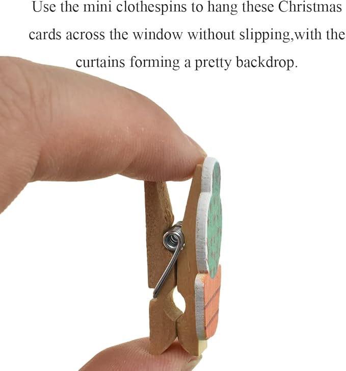 HAHIYO Cactus Painted Mini Wooden Clothespin Clip with 6.56 Feet Jute Twine Photo Paper Holders 1.38inch Tight Clamp Not Fray Rope Post Notices Handy Read for Hanging Postcard Wedding 20PCS