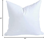 MoonRest® 24x24 Inch Synthetic Down Alternative Square Pillow Insert Form Stuffer for Sofa Shams, Decorative Throw Pillow, Cushion and Bed Pillow Stuffing - Hypoallergenic 24“X 24”