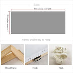 Arjun Blue Abstract Wall Art Canvas Teal Ocean Sailboat Picture Modern Turquoise Coastal Nautical Painting Large 40"x20" Framed Textured Artwork for Living Room Bedroom Bathroom Home Office Wall Decor