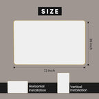 Gold Bathroom Mirror, 72x36 Inch Brushed Gold Metal Frame Mirror for Wall, Rounded Rectangle Bathroom Vanity Mirror, Tempered Glass, Anti-Rust, Horizontal/Vertical