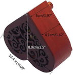 Pursuestar Edelweiss Music Box, Heart Shaped Vintage Hollow Out Wood Mechanism Wind Up Musical Box Gifts for Birthday Christmas Wedding Valentine's Day