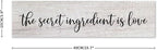 Generic Funny Wood Sign The Secret Ingredient is Love Rustic Wooden Hanging Sign Home Farmhouse Kitchen Wall Decoration 16 x 4 Inch
