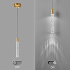 Modern Kitchen Island Pendant Light Dimmable LED Gold Brass Finish Mini Crystal Pendant Lighting Bedroom Bedside Table Small Pendant Lights（2-Pack ）