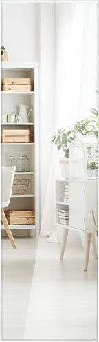 GOFLAME Frameless Wall Mirror, Full Length Rectangle Mirror with Beveled Edge, Wall Mounted Dressing Mirror for Living Room, Bedroom, Vanity Room, Silver