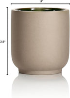 Homecourt Luxury Scented Candle, 60-Hour Burn Time, Soy Wax Blend & Organic Cotton Wick, Kiln-Fired Reusable Ceramic Vessel, Neroli Leaf, 8 oz