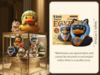 B.Duck x British Museum Blind Box, Egyptian God Collectible Duck Figurines Series,Home Decorations, Holiday Birthday Gifts (B.Duck x Bastet Series, Single Box)