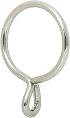 Ivilon Drapery Eyelet Curtain Rings - 1.7" Ring for Curtain Hook Pins, Set of 14 - Brushed Nickel