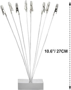 2 Pack Money Trees Gift Card Holder with Clips,Picture Holder Stand for Christmas Wedding Greeting Birthday Party Gift Silver