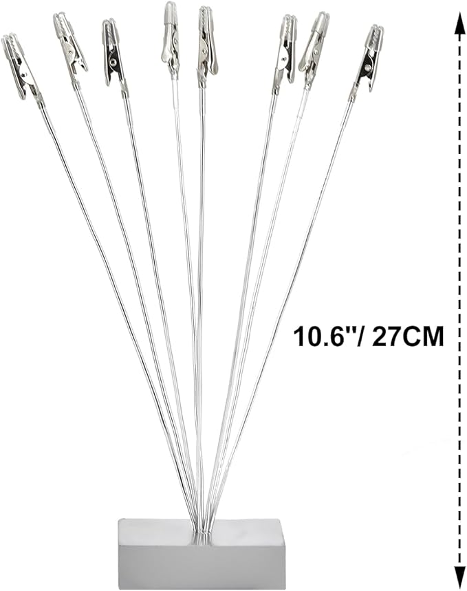 2 Pack Money Trees Gift Card Holder with Clips,Picture Holder Stand for Christmas Wedding Greeting Birthday Party Gift Silver