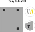 Beveled Bathroom Mirror, 36x40 Inch Large Bathroom Mirrors for Over Sink, Upgraded Shatterproof Beveled Frameless Vanity Mirror for Bathroom,Bedroom,Living Room and Entryway