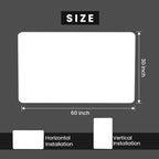 White Bathroom Mirror 60x30 Inch, White Metal Framed Bathroom Mirror for Wall, Rounded Rectangle Matte Bathroom Vanity Mirror, Tempered Glass, Anti-Rust, Horizontal/Vertical