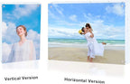 3 Pack 8x10 Acrylic Photo Frame, Clear Double Sided Magnetic Picture Frame 10mm Desktop Display with Stand- Free Soft Microfiber