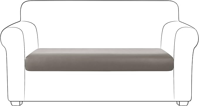 Yates Home PU Leather Couch Sofa Cushion Slipcover Water-Proof Elastic Chair RV Seat Covers Loveseat Sofa Furniture Protector Slip Cover for Settee Seater Replacement in Living Room（Loveseat, Taupe）