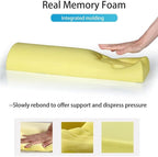 Recliner Leg Pillow Memory Foam Non-Slip Long Bolster Pillow for Legs, Knees, Lower Back and Head, Lumbar Support Pillow 23.6x8x4 Inch Grey