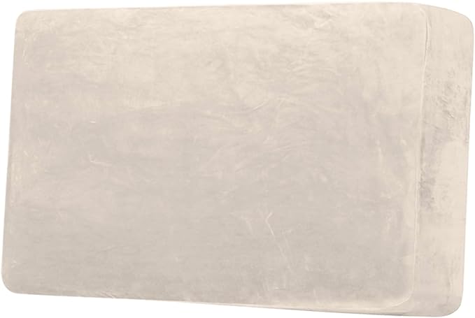 H.VERSAILTEX Velvet Stretch Individual Couch Cushion Cover Plush Slipcover for Loveseat Sofa Furniture Protector Seat Cover (1 Piece Loveseat Cushion Cover, Ivory)