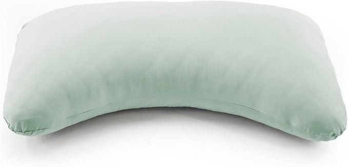 Honeydew King Side Pillow Case - Fits The Scrumptious and Essence Curved Pillows for Side Sleeping - Comfortable and Soft Cooling Bamboo Fabric - King Size (Morning Mint Green)