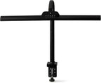 Bright Office Desk Lamp with Clamp, Dimmable LED Workbench Light with Touch Control, Adjustable Arm, Smart Architect Lamp for Desk, Tall Clamp Light for Office, Computer Monitors, Black