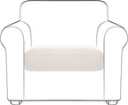 Yates Home PU Leather Couch Sofa Cushion Slipcover Water-Proof Elastic Chair RV Seat Covers Loveseat Sofa Furniture Protector Slip Cover for Seater Replacement in Living Room（Chair, Beige）