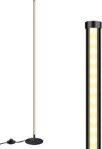 EDISHINE LED Corner Floor Lamp, 57.5" Minimalist Dimmable Sleek Light, Adjustable Height, Standing Tall Floor Lamps for Living Room, Bedroom, Office, 3000K Warm White Light, Black