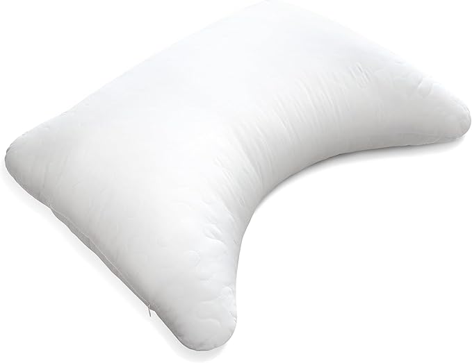 Shatex Curved Firm Pillow Queen Size 28 x 20 inch, Bed Pillow with Adjustable Insert Provides Stronger Support - for Back, Stomach & Side Sleepers.