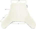 Nestl Reading Pillow for Kids, Small Bed Pillow, Back Pillow for Sitting in Bed, Memory Foam Chair Pillow, Reading & Bed Rest Pillows, Off White Back Pillow for Bed, Arm Pillow with Pockets