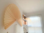 Fan Wall Decor, Japanese Giant Fan, Large Bamboo Fan Wall Art For Boho Hanging Headboard, Decorative Folding Fans For Over Bed, Asia Trending (Ivory 40inch)
