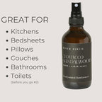 River Birch Tobacco Sandalwood Scented Linen and Room Spray | Home Fragrance | 4 oz Glass Amber Bottle | Luxury Signature Scent | Handmade in Texas