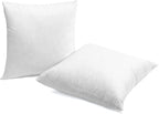 SNUG&COZY Luxury Goose Down Feather Pillow Inserts - 26x26IN, Double Layered Down-Proof Design, Ultra-Soft Cover, High Fill Weight, Pack of 2, White