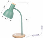 Table Lamp,Wooden Adjustable Desk Lamp,Dorm Lamp&Bedside Lamp for Living Room, Bedroom, Kids Room (Green)