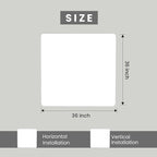 White Bathroom Mirror 36x36 Inch, White Metal Framed Bathroom Mirror for Wall, Rounded Rectangle Matte Bathroom Vanity Mirror, Tempered Glass, Anti-Rust, Horizontal/Vertical