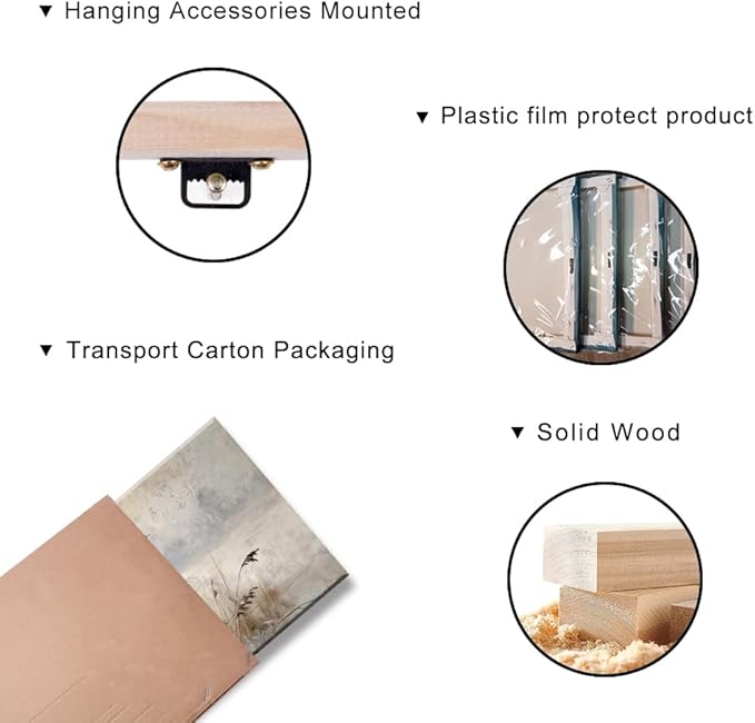 LASMOND Vintage Meadow Wall Art for Living Room Reed Grass Canvas Painting Prints Large Retro Rustic Cottagecore Countryside Landscape Farmhouse Bedroom Artwork Home Decor (30x16 Inches)