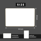 Bronze Bathroom Mirror 60x30 Inch, Brushed Bronze Metal Frame Mirror for Wall, Rounded Rectangle Bathroom Vanity Mirror with Tempered Glass, Anti-Rust, Horizontal/Vertical