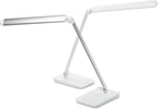 Safco 1001WH Vamp LED Modern ABS Desk Lamp with USB Port and Dimmer Switch, White