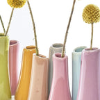 Chive - Pooley 2, Ceramic Flower Vase, 8-Tube Shape (Magenta Pink)