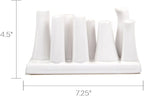 Chive - Pooley 2, Ceramic Flower Vase, 8-Tube Shape (White)