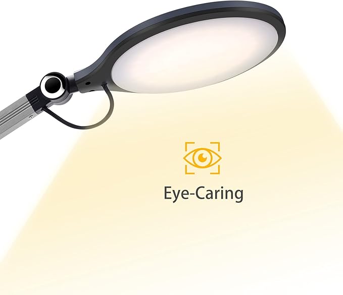 Desk Lamp,Led Architect Desk Lamp,Desk Lamps for Home Office,Table lamp with Wireless Charger & Adjustable Swing Arm,Touch Control, 3 Lighting Mode,5 Brightness,Eye-Caring Office Lamp