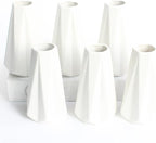 YANLING Modern White Vase for Flowers Set of 6, White Ceramic Vases for Pampas Grass Small Boho Vases for Home Decor, Minimalism Style for Modern Table Shelf 6 Inch