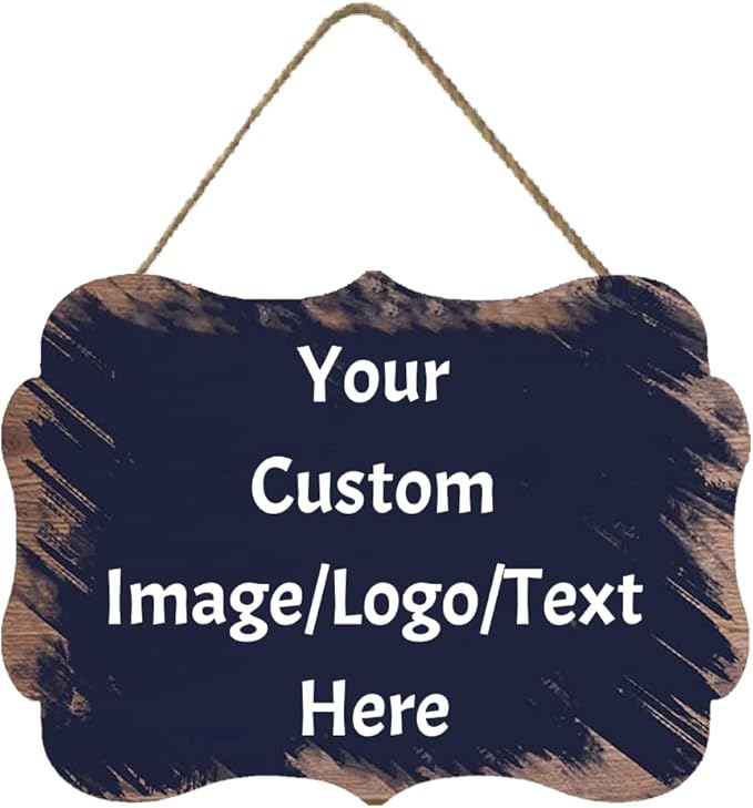 Personalized Custom Wooden Signs with Any Text Name for Home Door Man Cave Bar Family Farmhouse Decorative Home Kitchen Rustic Wall Decor