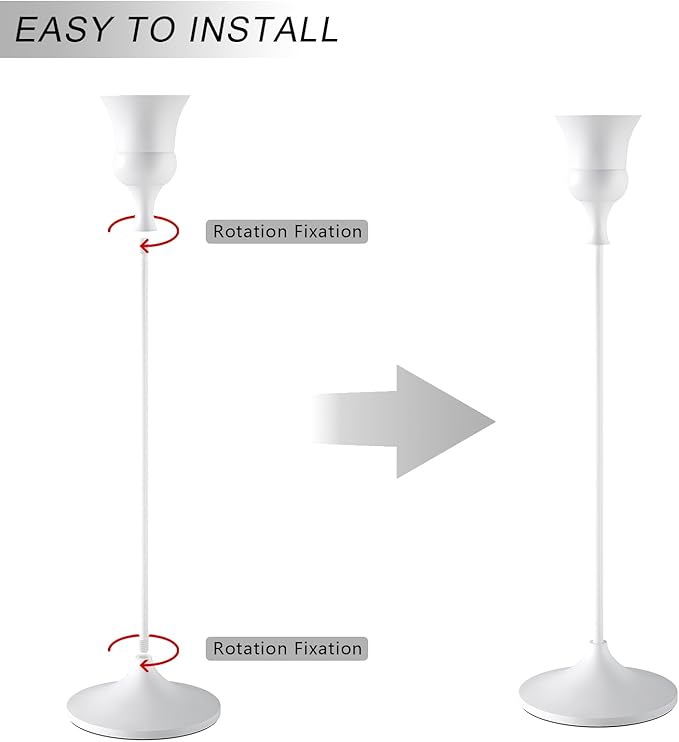 Candlestick Holders White, 6 Packs Taper Candle Holder for Candlesticks, Candle Sticks Holder Decor for Home Decor