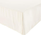 Amazon Basics Lightweight Pleated Bed Skirt, Full, Off White, Solid