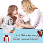 1Pack Acrylic Picture Frame,5x7 Clear Double Sided Photo Frame,Magnetic Photo Frames Desktop Display Family Baby Friends or Pet Dog Picture with Support Stand and Gift Boxes