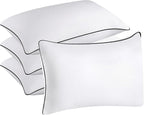 Hotel Quality Cooling Queen&King Size Bed Pillows Set of 4 - Soft, Firm, and Supportive Down Alternative Pillows for Back, Stomach, and Side Sleepers