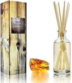 Urban Naturals Warm Vanilla Amber Reed Diffuser Gift Set | Creamy. Warm. Sultry. Notes of Sandalwood, Amber & Smoked Vanilla | Made with Essential Oils & Real Botanical Pieces