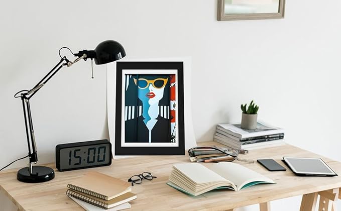 [4-Pack Kids Artwork Frames Changeable - Kids Art Frames Front Opening 8.5 x 11 Holds 150 Pics, Artwork Frames for Kids Art, Kids Art Frame Ideal for Portfolio, Pictures, Drawings (Black)