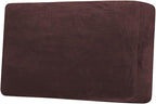 H.VERSAILTEX Velvet Stretch Individual Couch Cushion Cover Plush Slipcover for Loveseat Sofa Furniture Protector Seat Cover (1 Piece Loveseat Cushion Cover, Brown)
