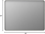 Brushed Nickel Bathroom Mirror 20x30 Inch, Brushed Silver Metal Frame Mirror Wall Mounted, Rounded Rectangle Bathroom Vanity Mirror, Tempered Glass, Anti-Rust, Horizontal/Vertical
