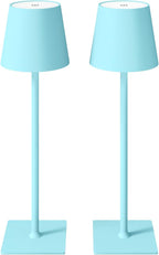 2 Pack Cordless Table Lamps, 3 Colors Stepless Dimming, 5000mAh Rechargeable Battery LED Desk Lamp for Bedroom/Couple Dinner/Desk/Cafe/Dining Room/Terrace